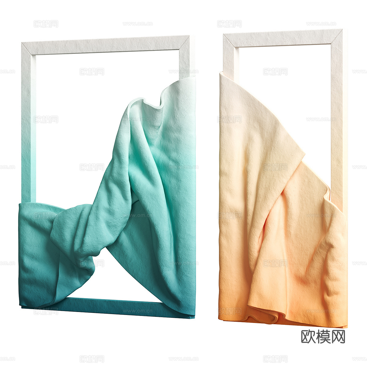 现代意式艺术挂件3d模型