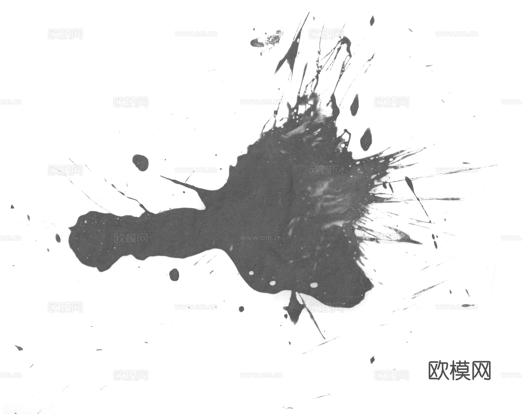 飞溅圆形水迹污垢 黑白凹凸下载