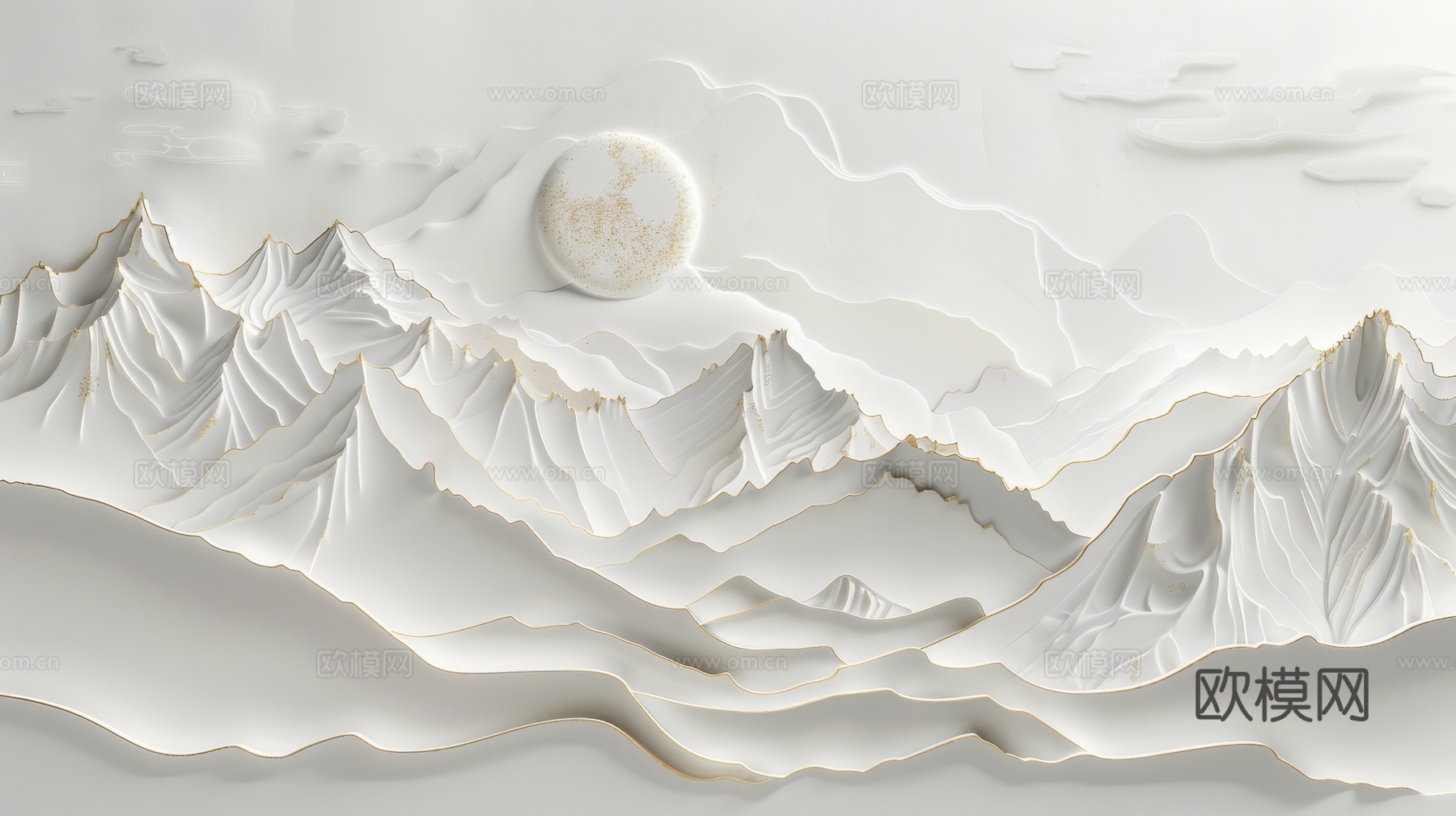 新中式山水国风背景