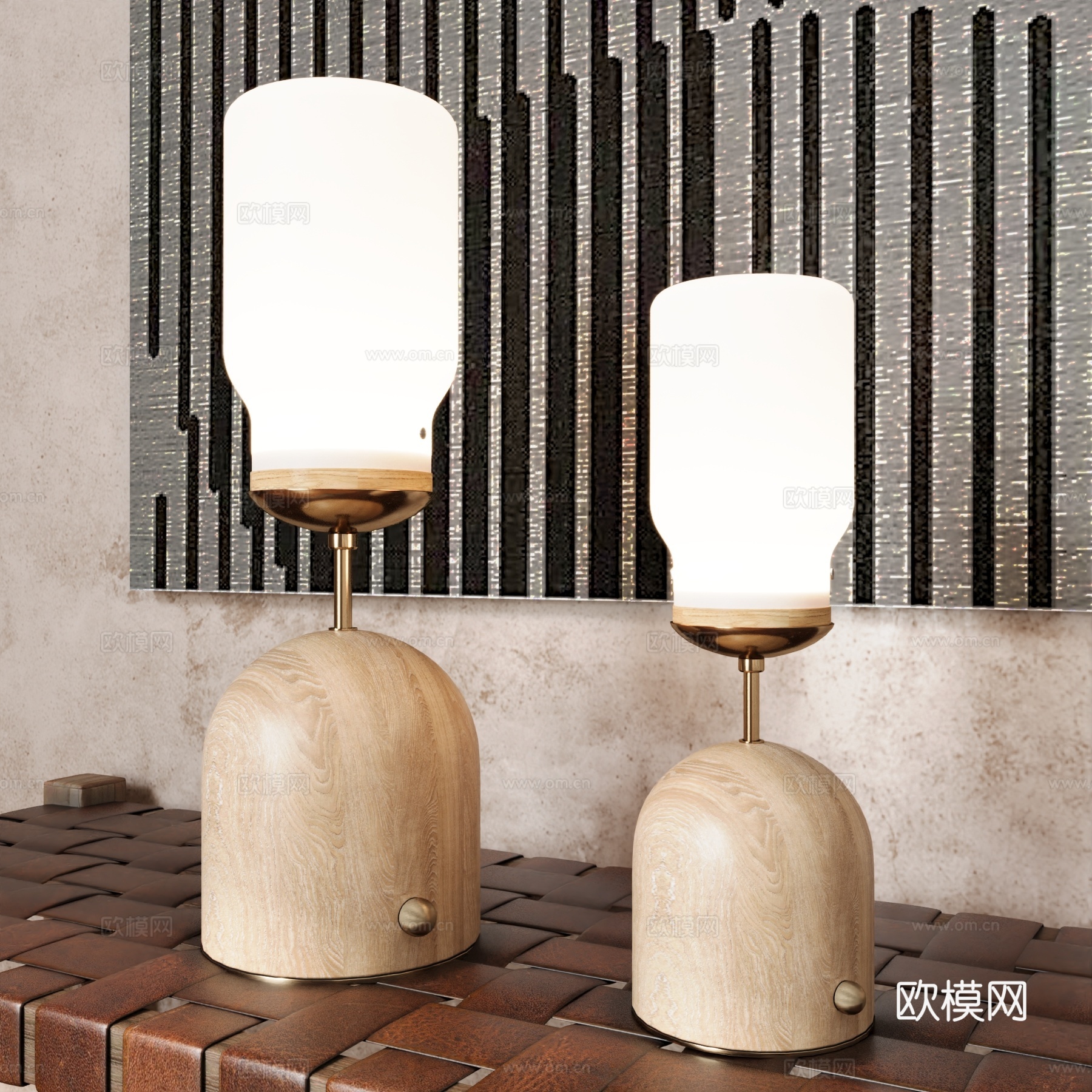 现代台灯 桌面装饰灯 落地灯3d模型