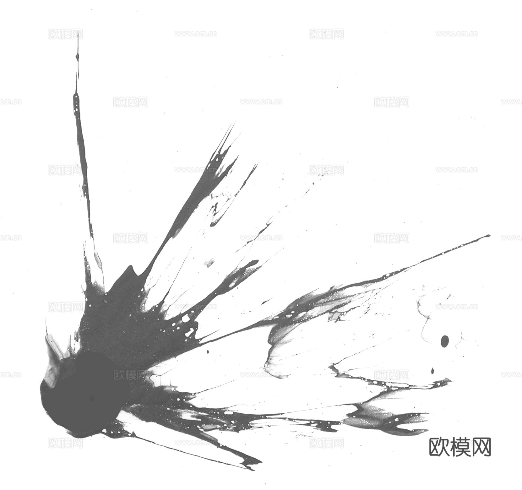 飞溅圆形水迹污垢 黑白凹凸下载