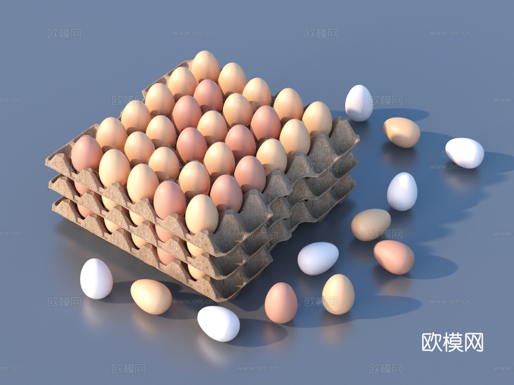 蛋 鸡蛋  食品 鸡蛋托盘3d模型