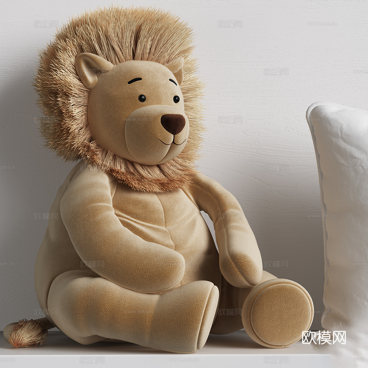 现代奶油风儿童饰品 毛绒玩具3d模型