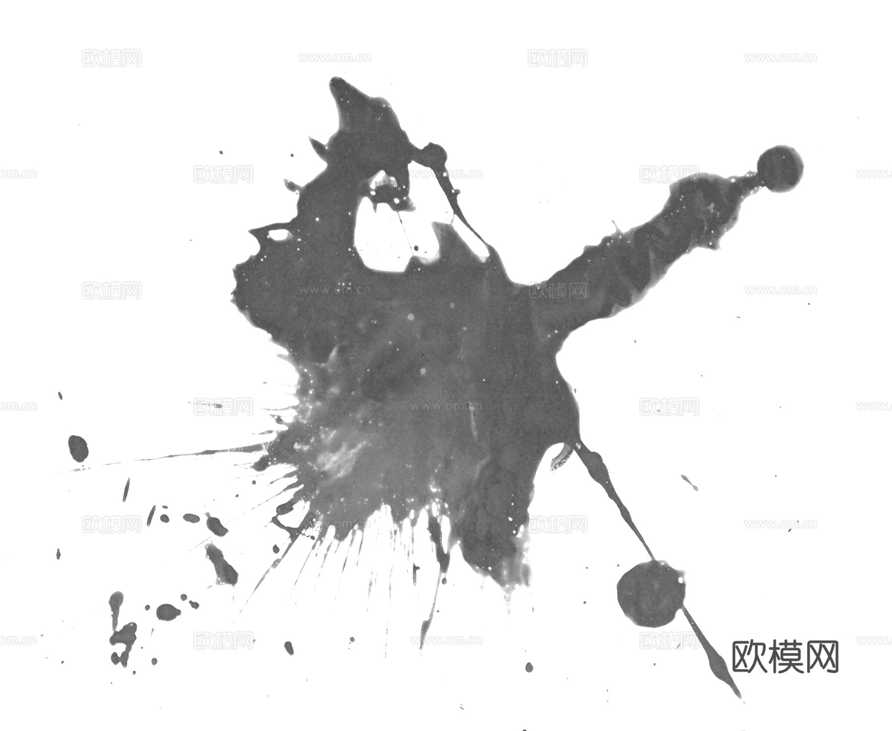 飞溅圆形水迹污垢 黑白凹凸下载