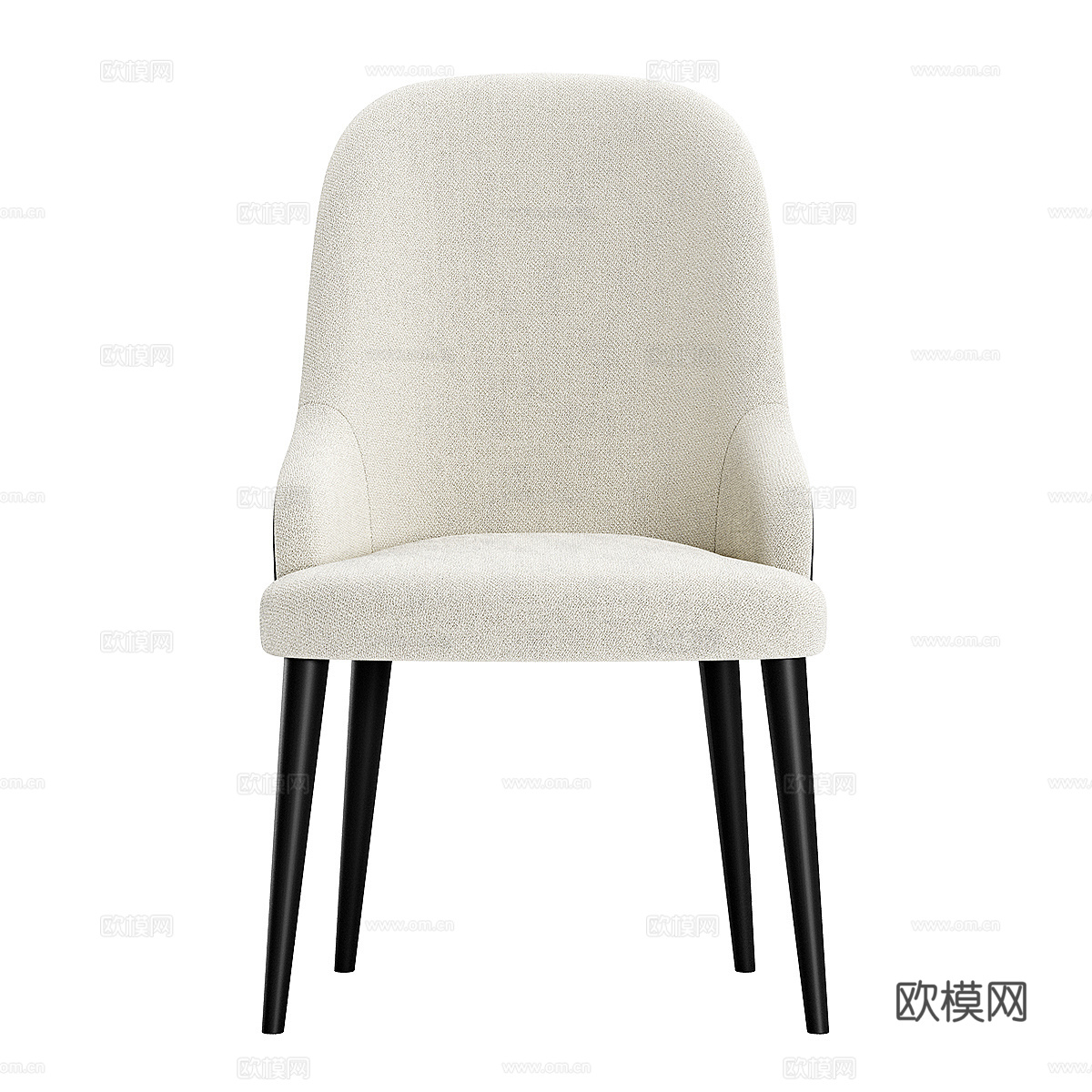 新中式轻奢布艺餐椅3d模型