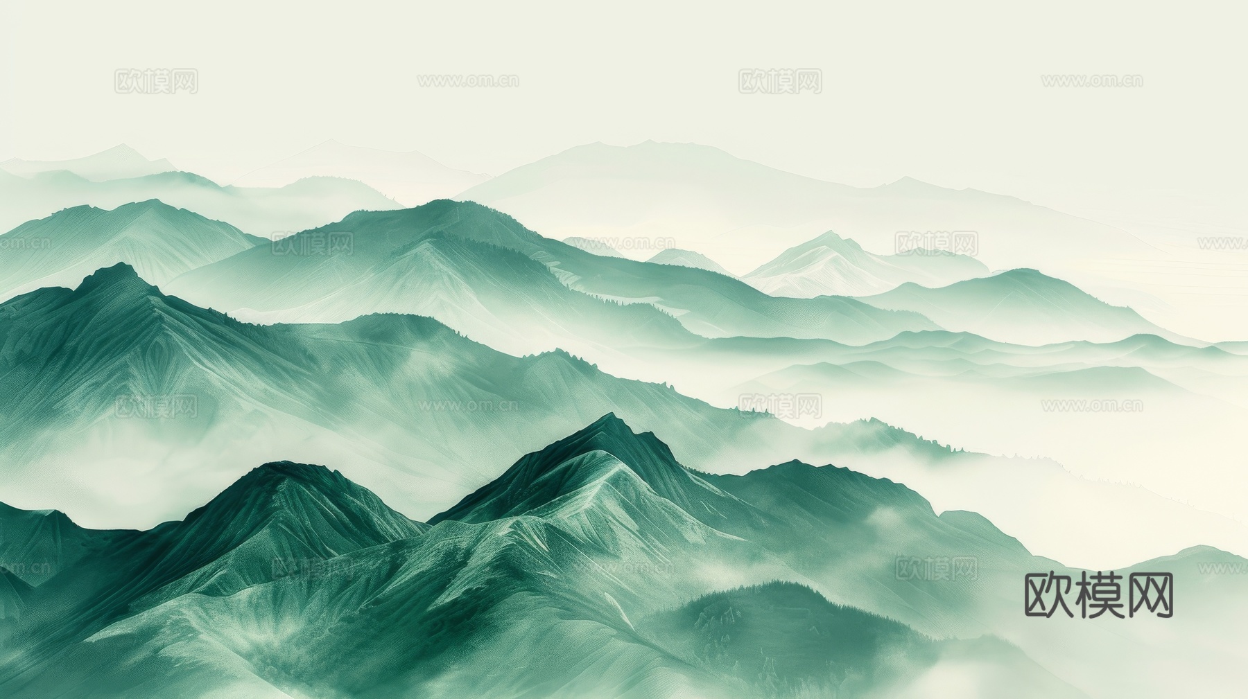 新中式山水国风背景