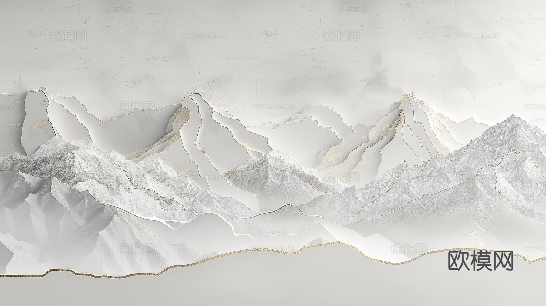 新中式山水国风背景下载（渲染图5）