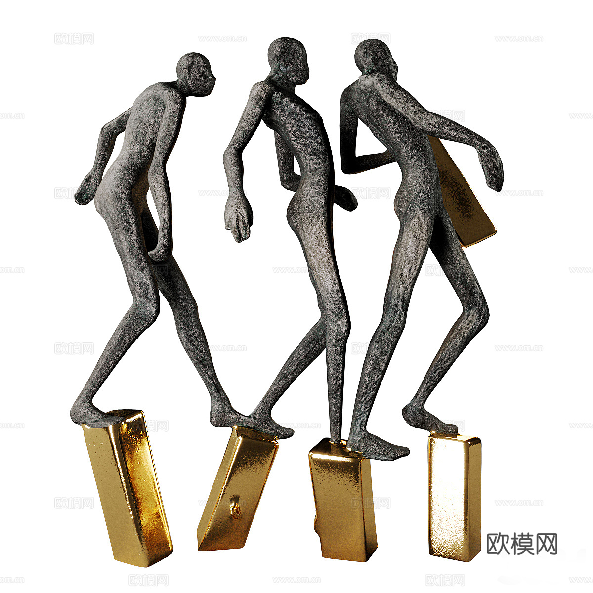 现代轻奢艺术雕塑摆件3d模型