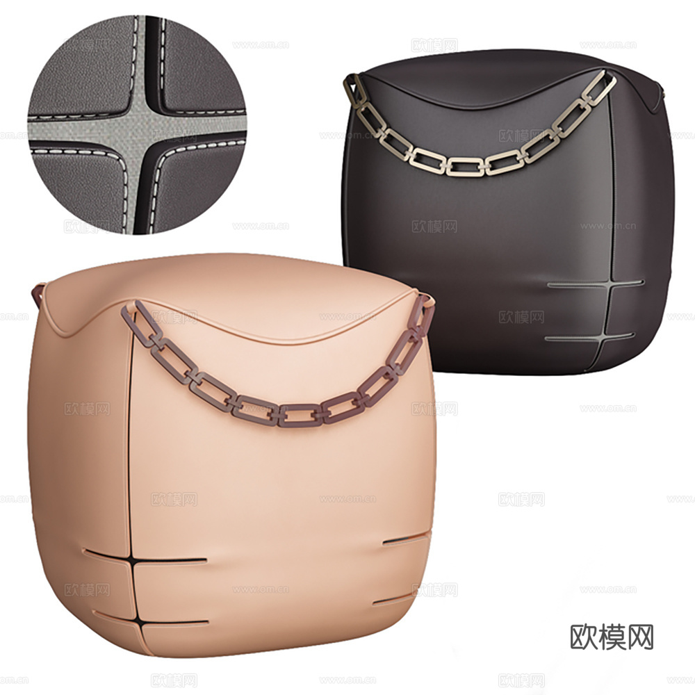 凳子 软凳 穿鞋凳3d模型
