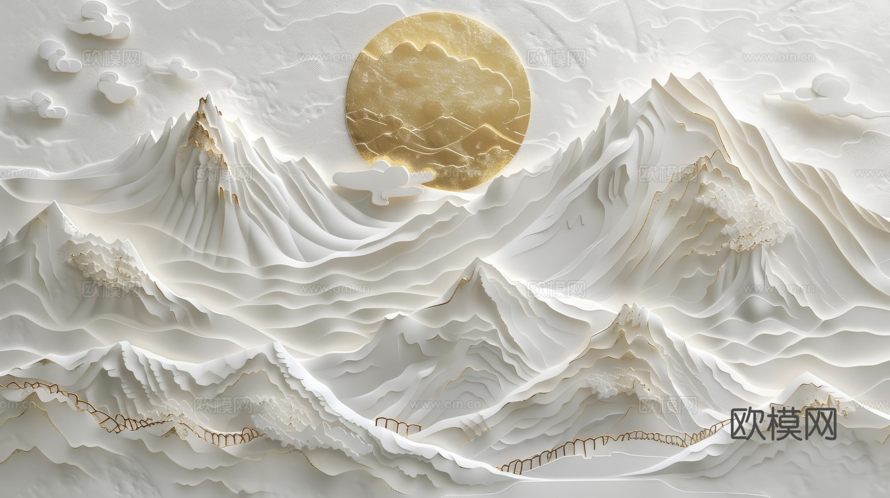 新中式山水国风背景