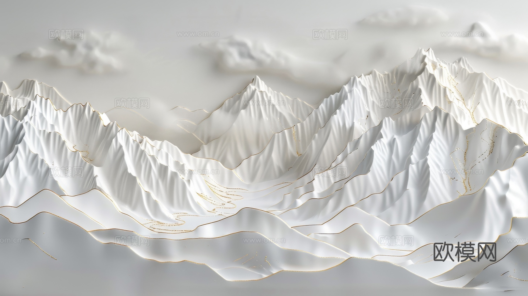 新中式山水国风背景