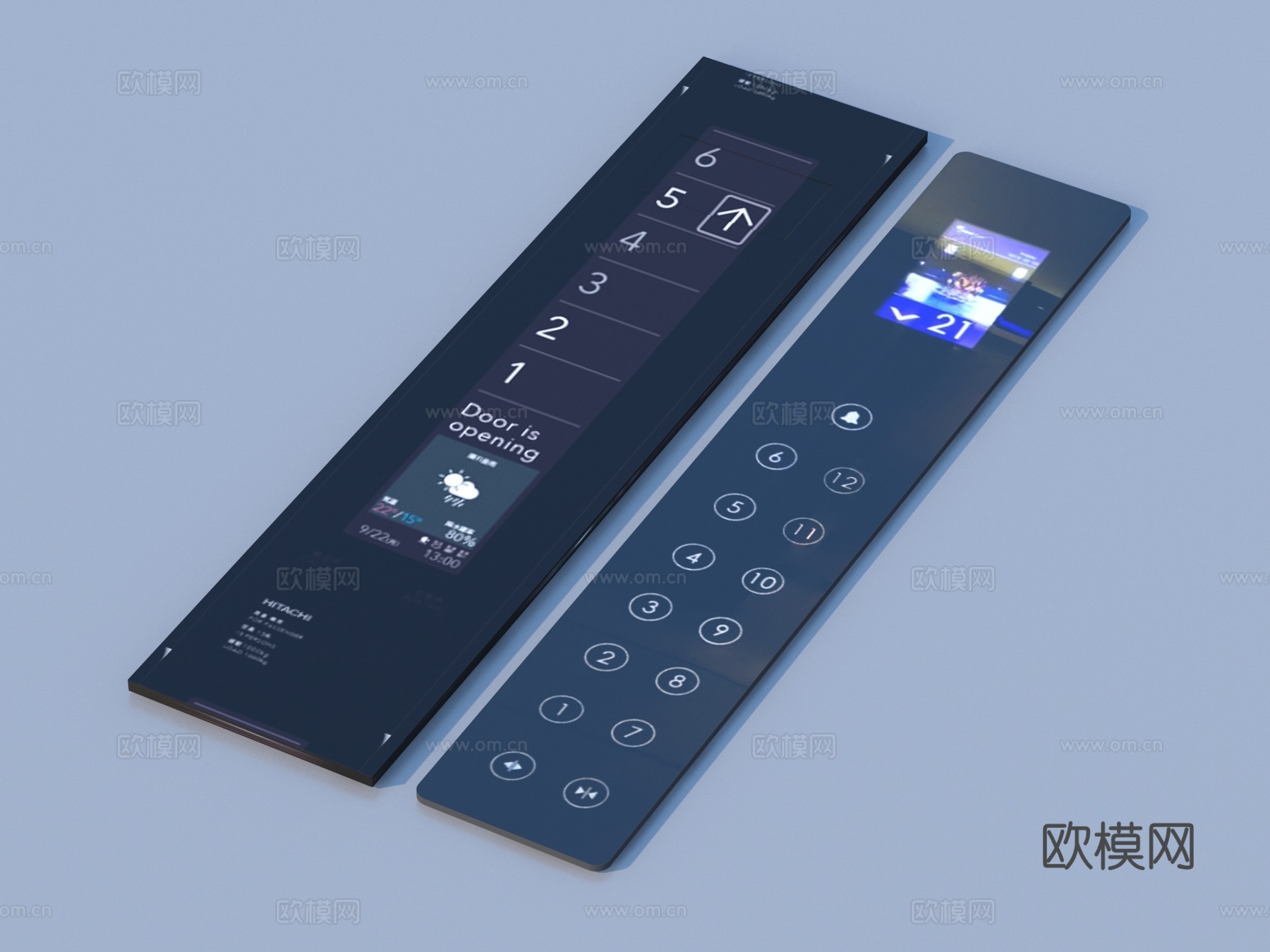 电梯按钮 按键3d模型