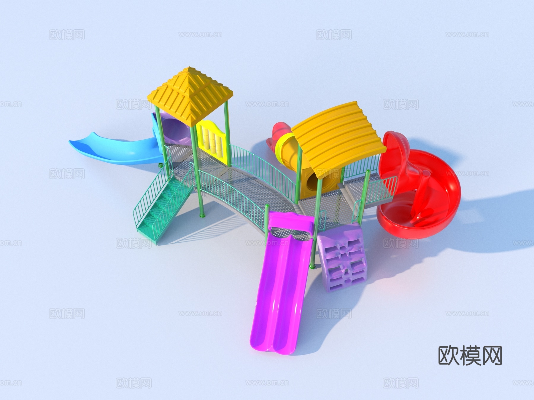 游乐设施 幼儿园 滑梯3d模型