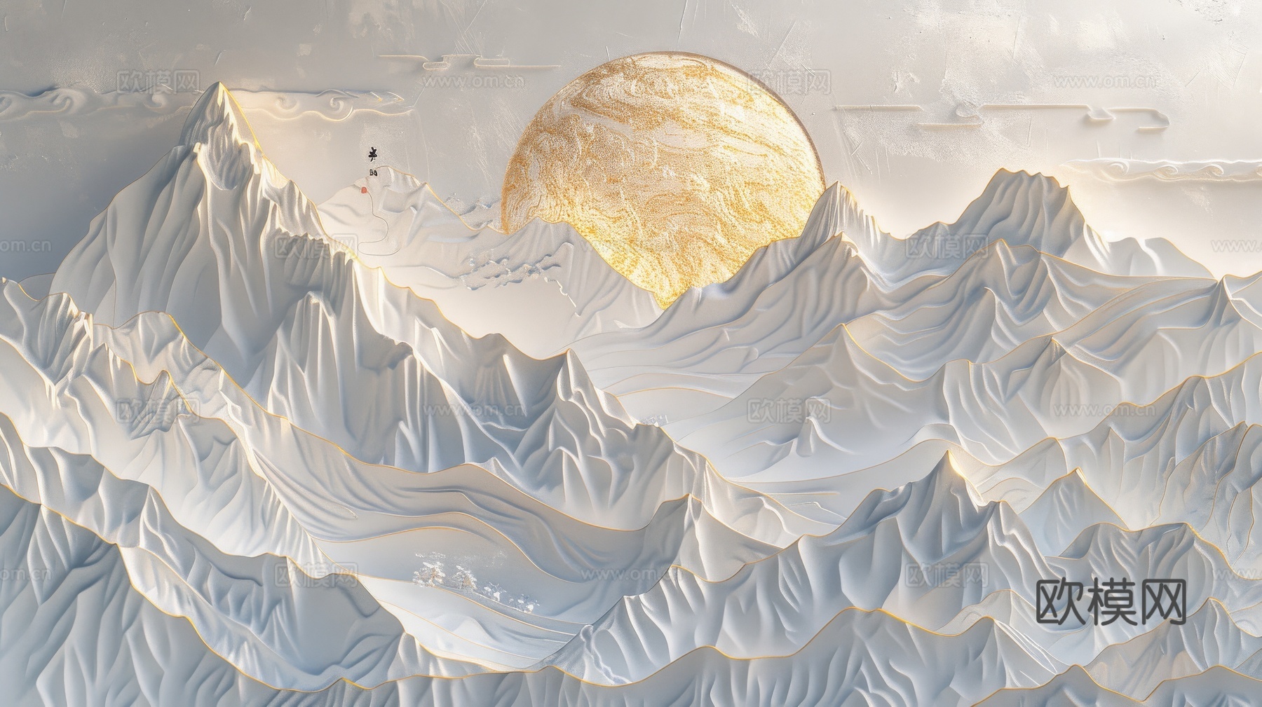 新中式山水国风背景