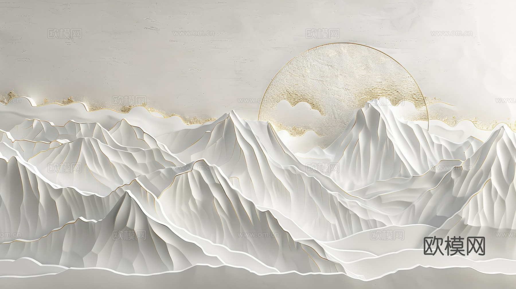 新中式山水国风背景