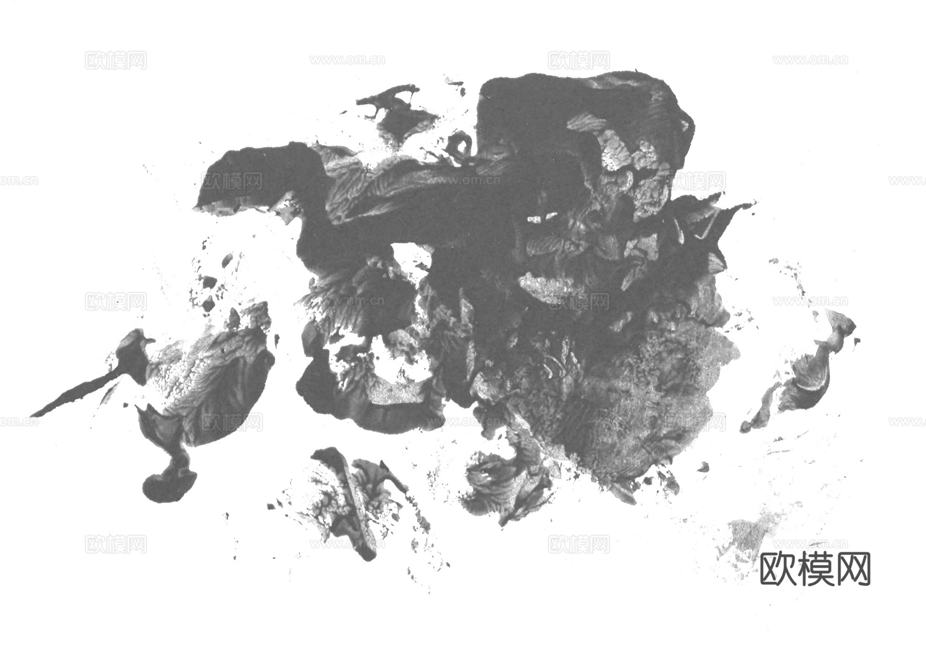 飞溅墨迹污垢 黑白凹凸下载