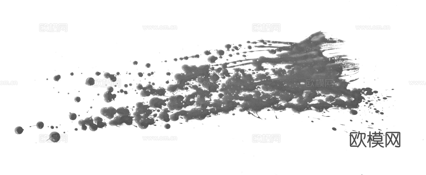 飞溅矩形水迹污垢 黑白凹凸