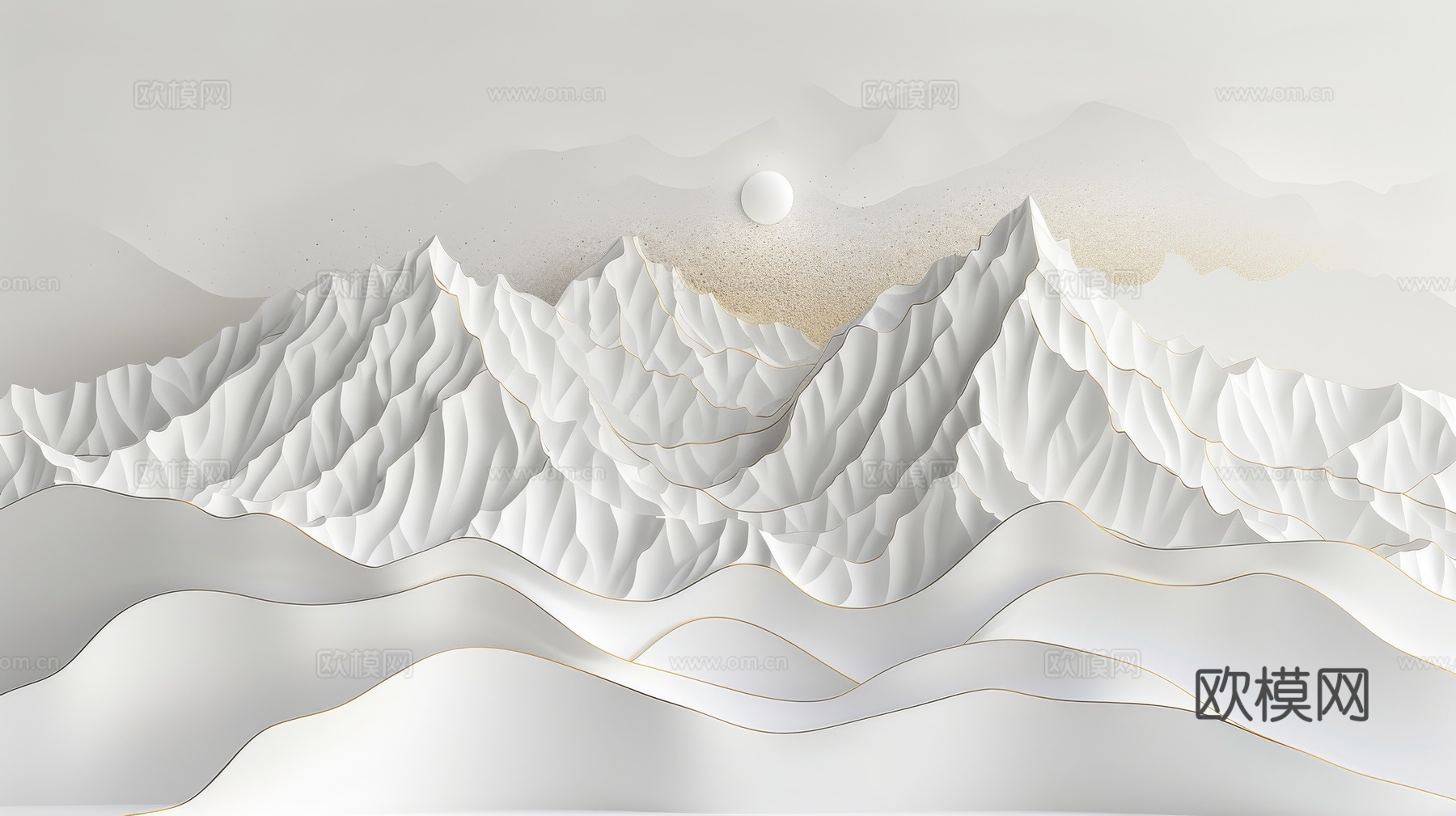 新中式山水国风背景