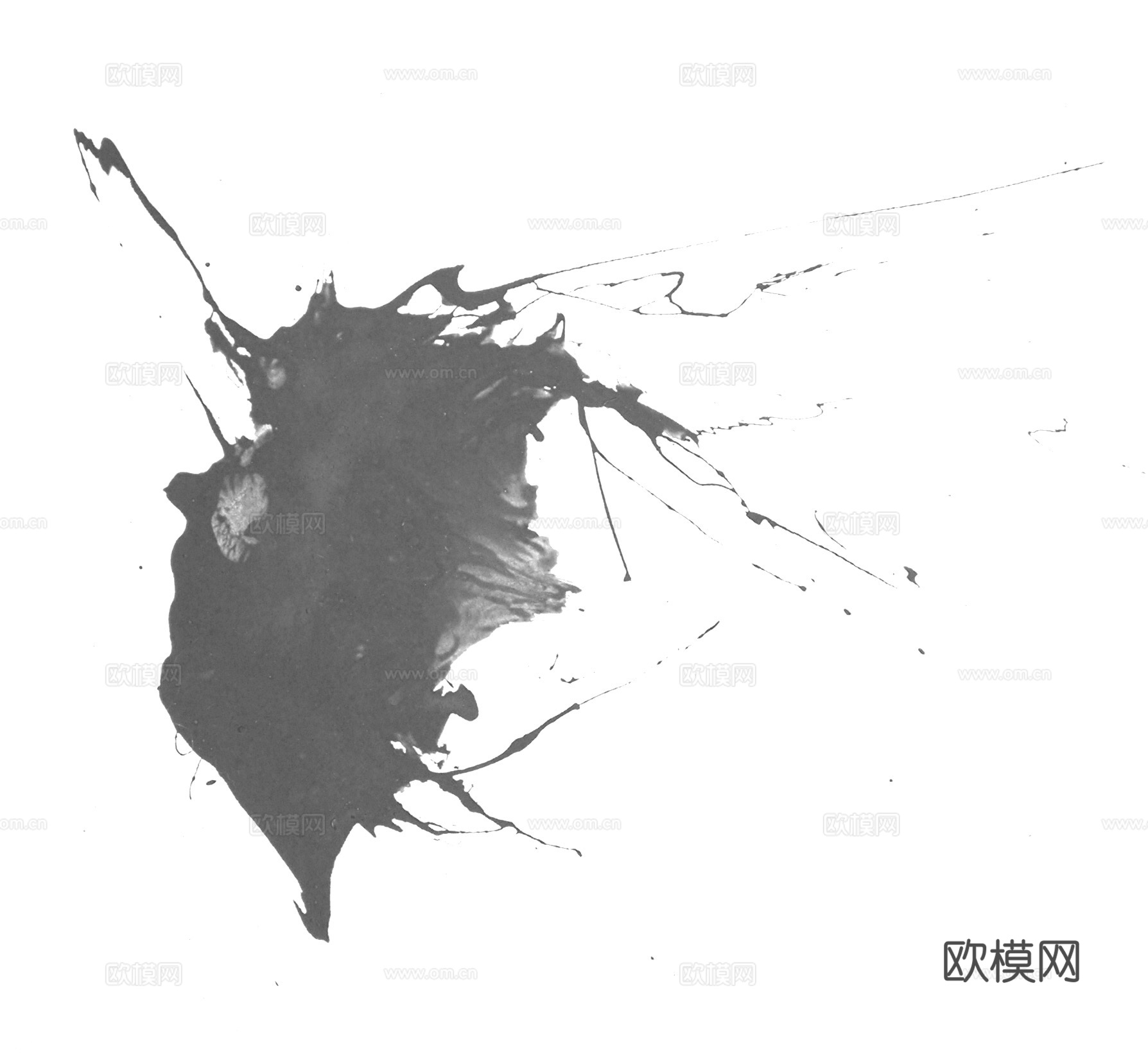 飞溅墨迹污垢 黑白凹凸下载