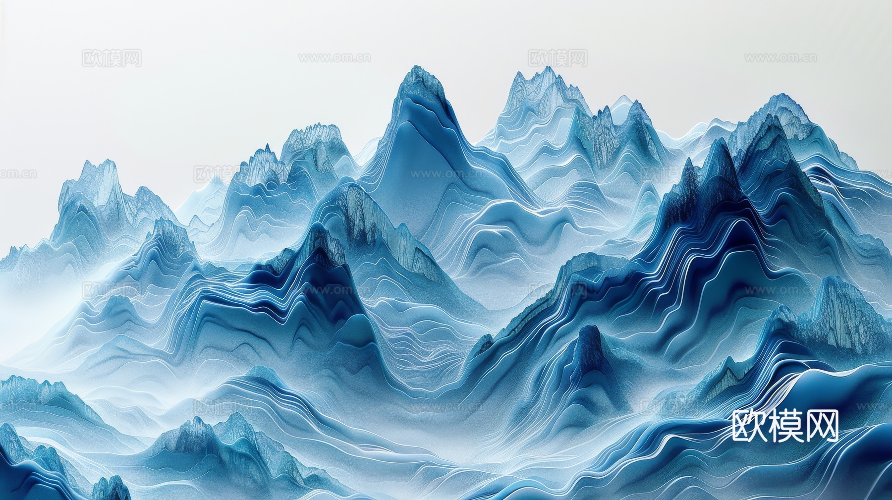 新中式山水国风背景