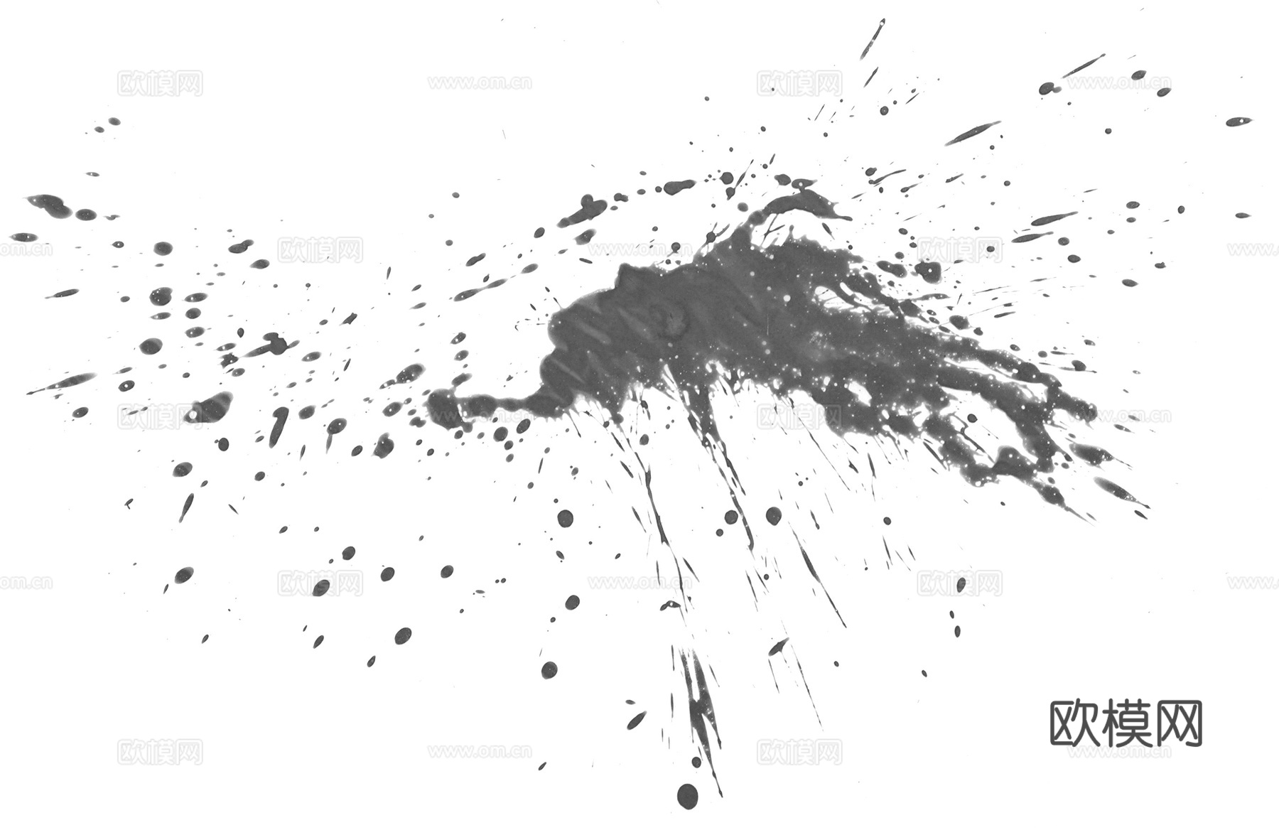 飞溅弧形水迹污垢 黑白凹凸下载