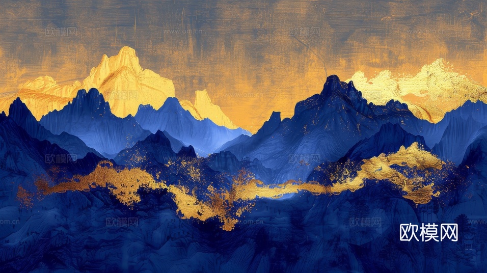 新中式山水国风背景下载(渲染图4)