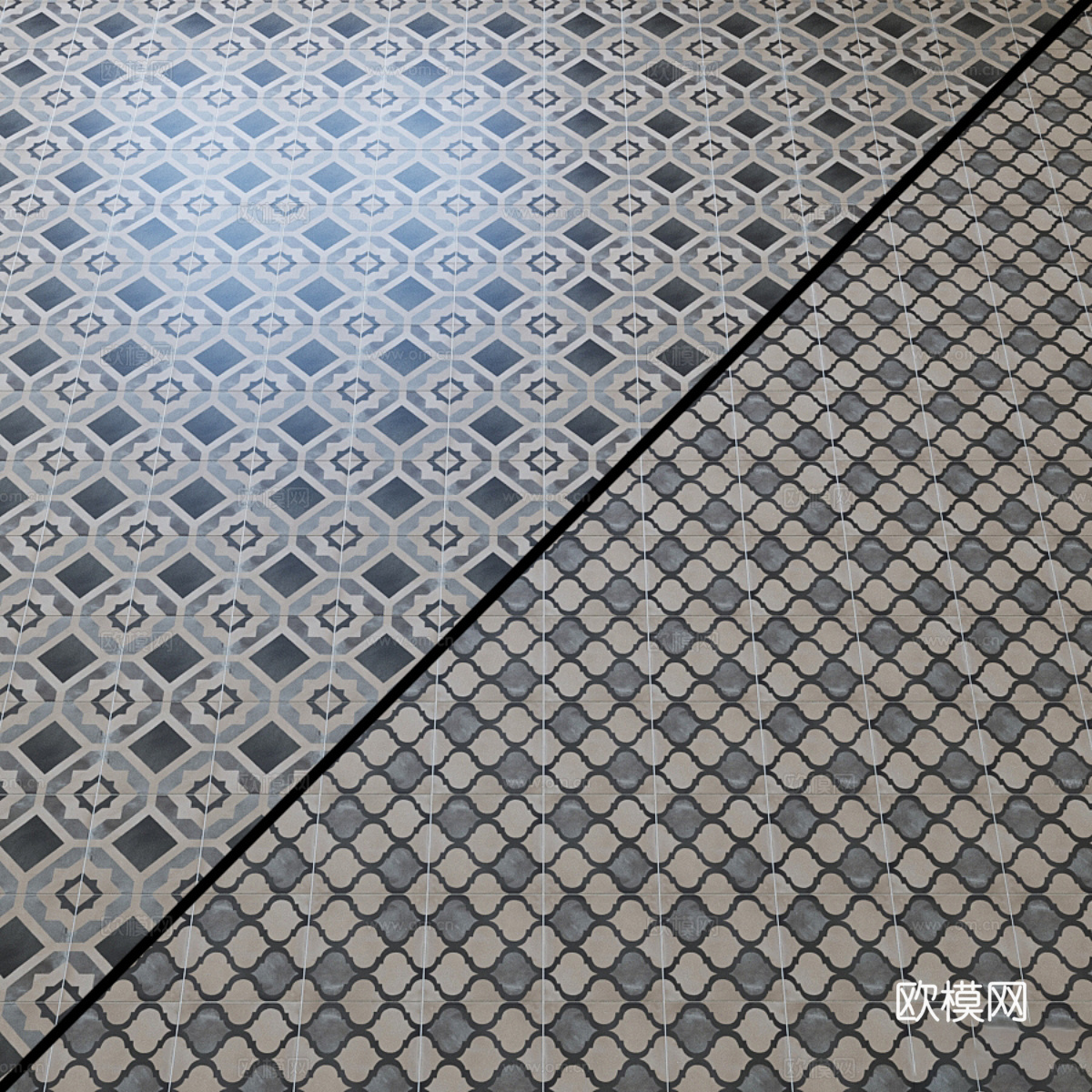 瓷砖 花砖 仿古砖3d模型