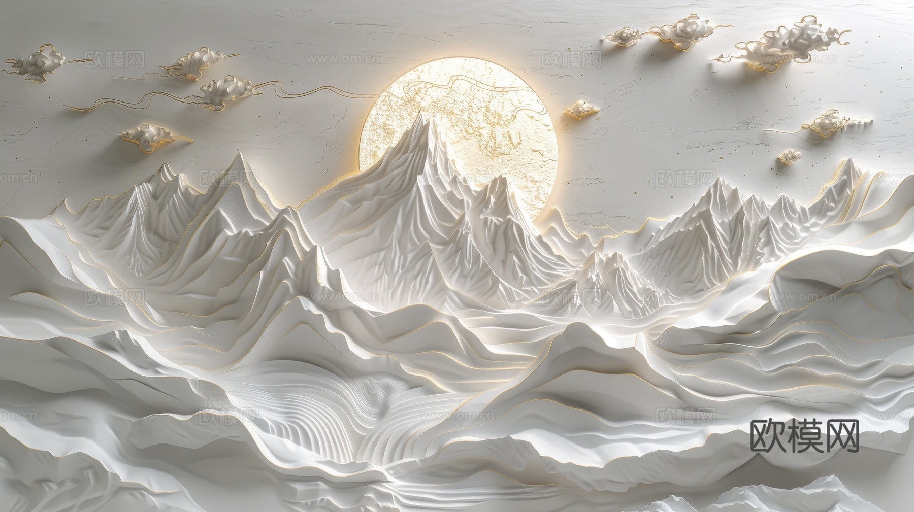 新中式山水国风背景