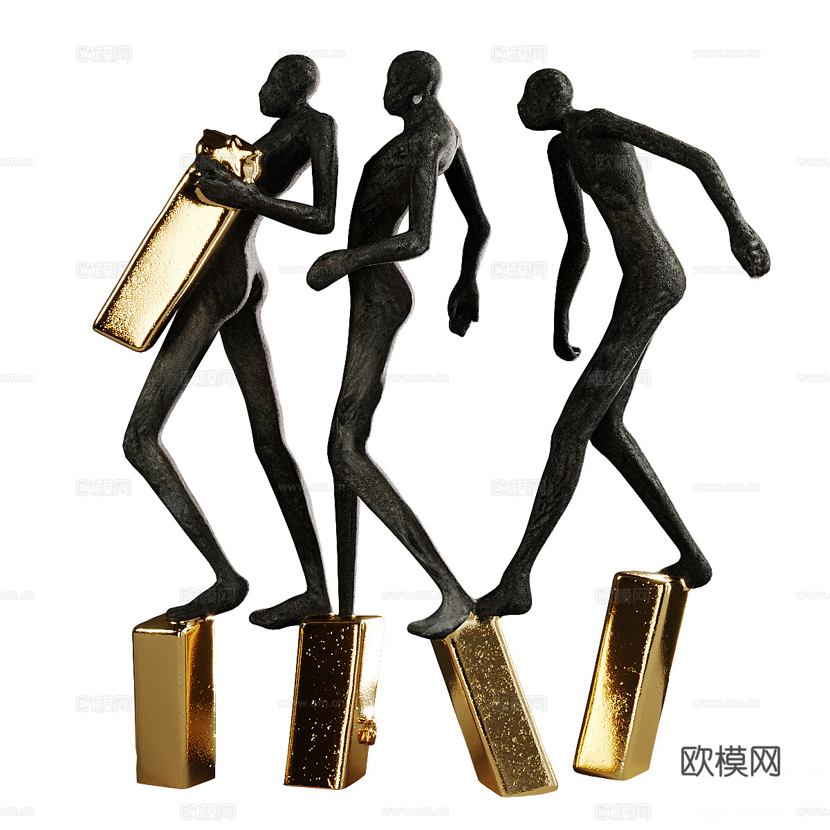 现代轻奢艺术雕塑摆件3d模型