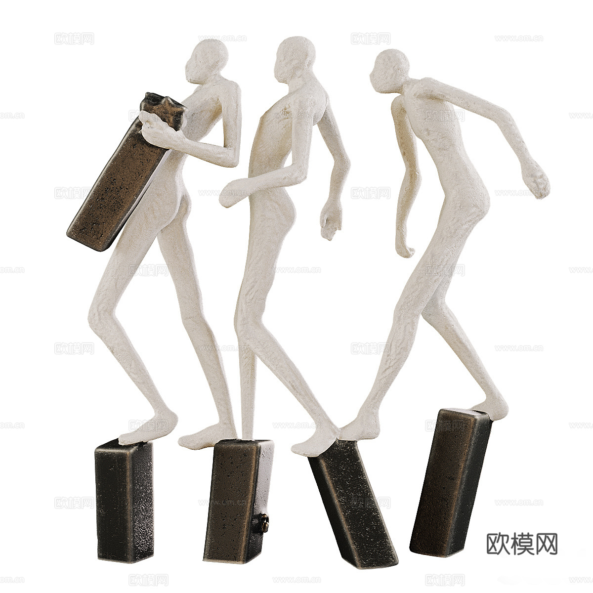 现代轻奢艺术雕塑摆件3d模型