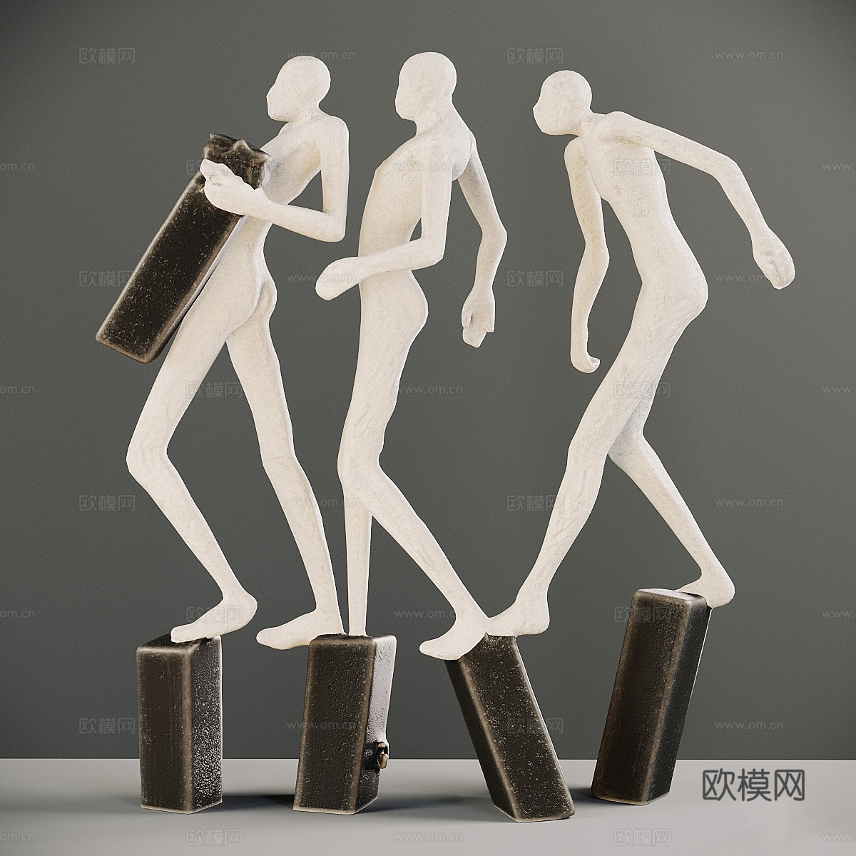 现代轻奢艺术雕塑摆件3d模型