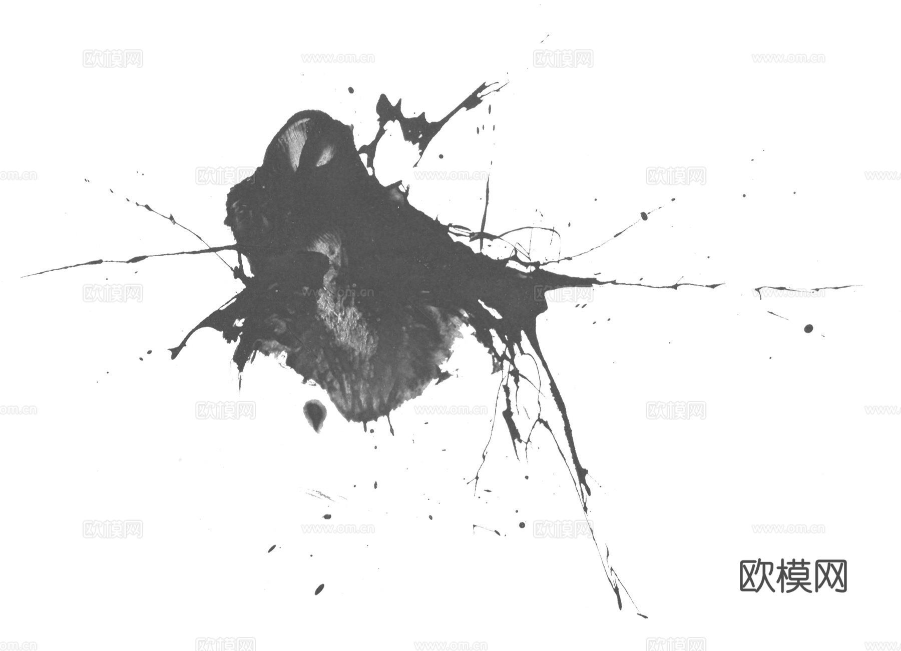 飞溅圆形水迹污垢 黑白凹凸下载
