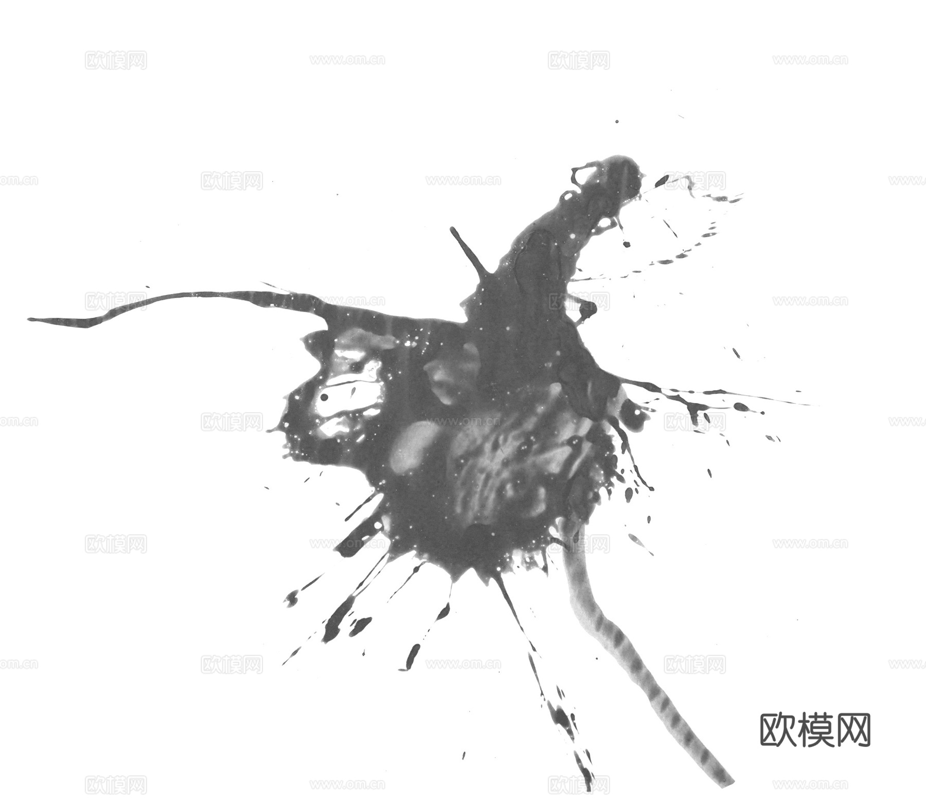 飞溅圆形水迹污垢 黑白凹凸下载