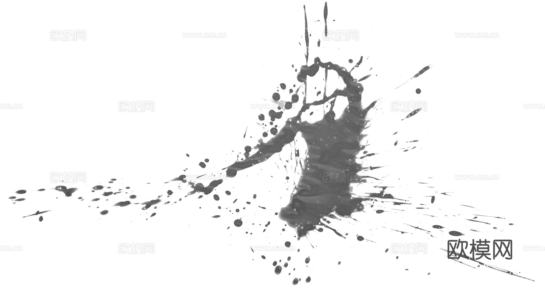 飞溅弧形水迹污垢 黑白凹凸下载