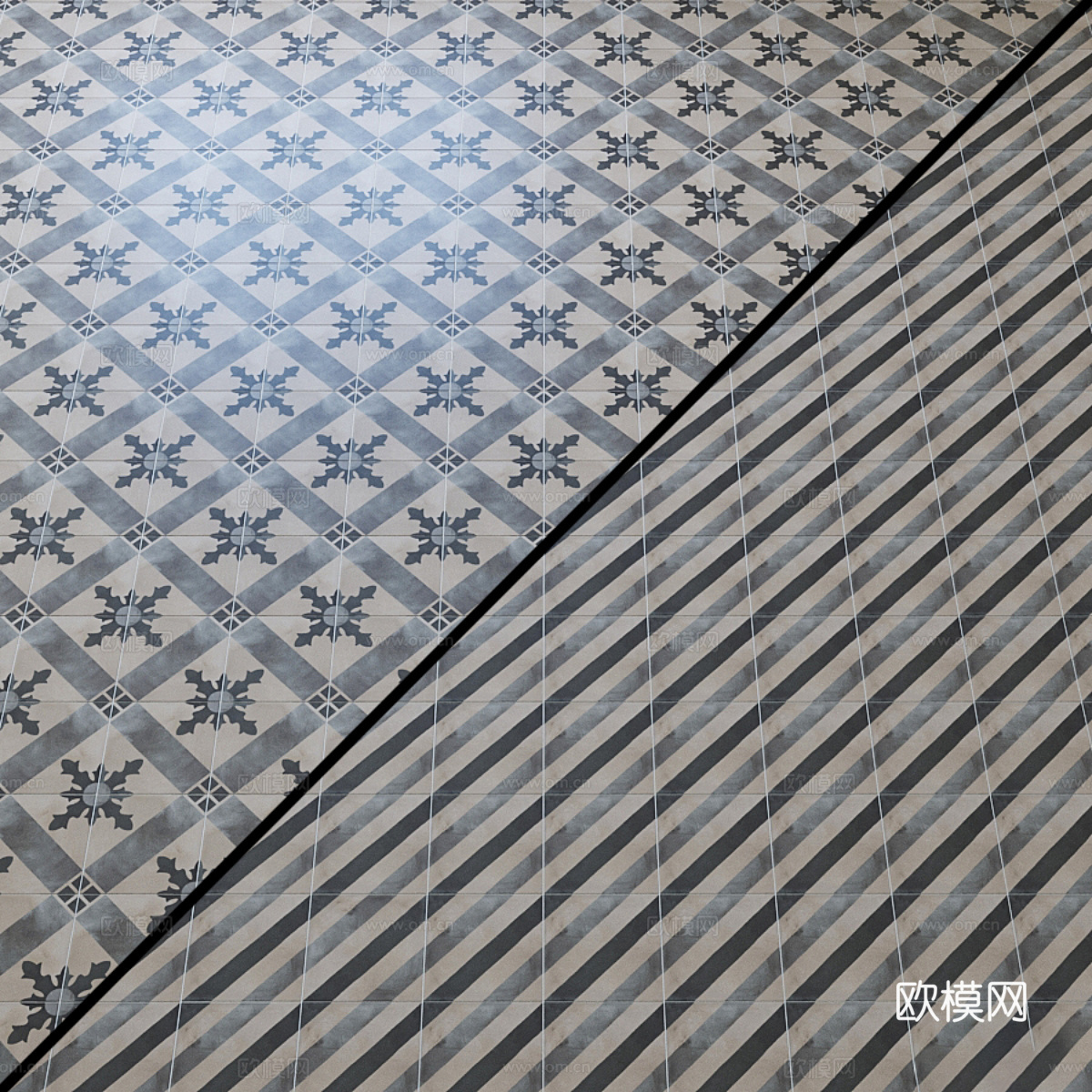 瓷砖 花砖 仿古砖3d模型