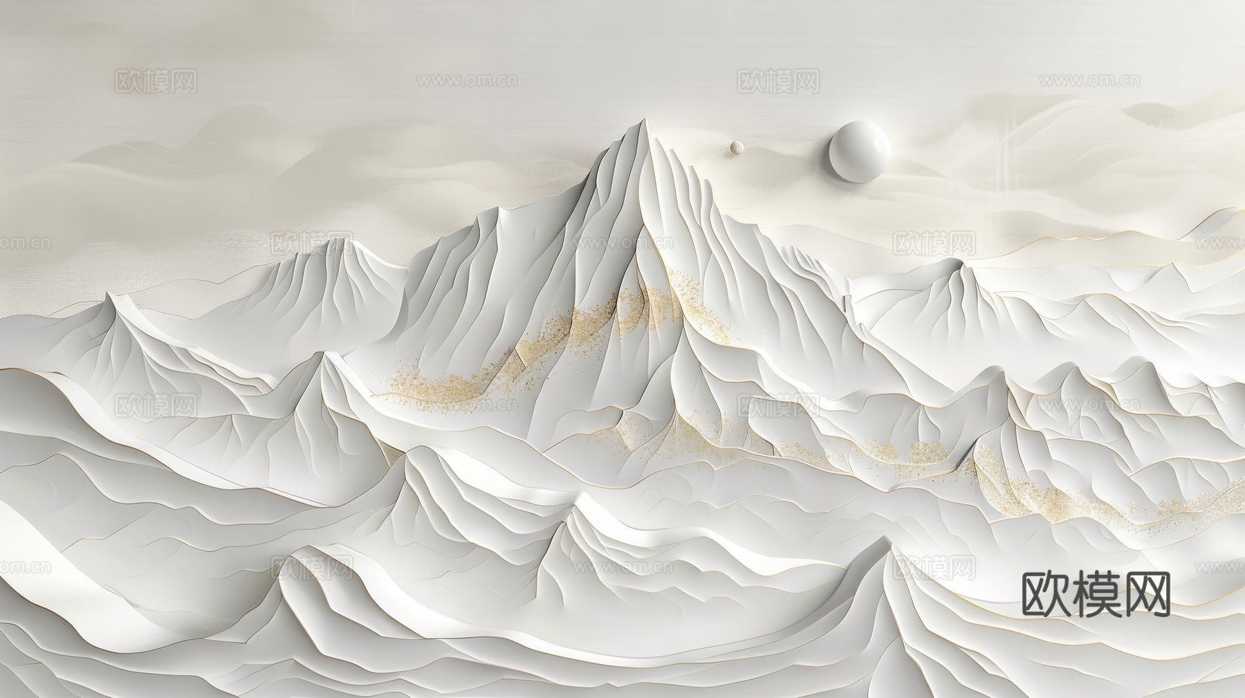 新中式山水国风背景
