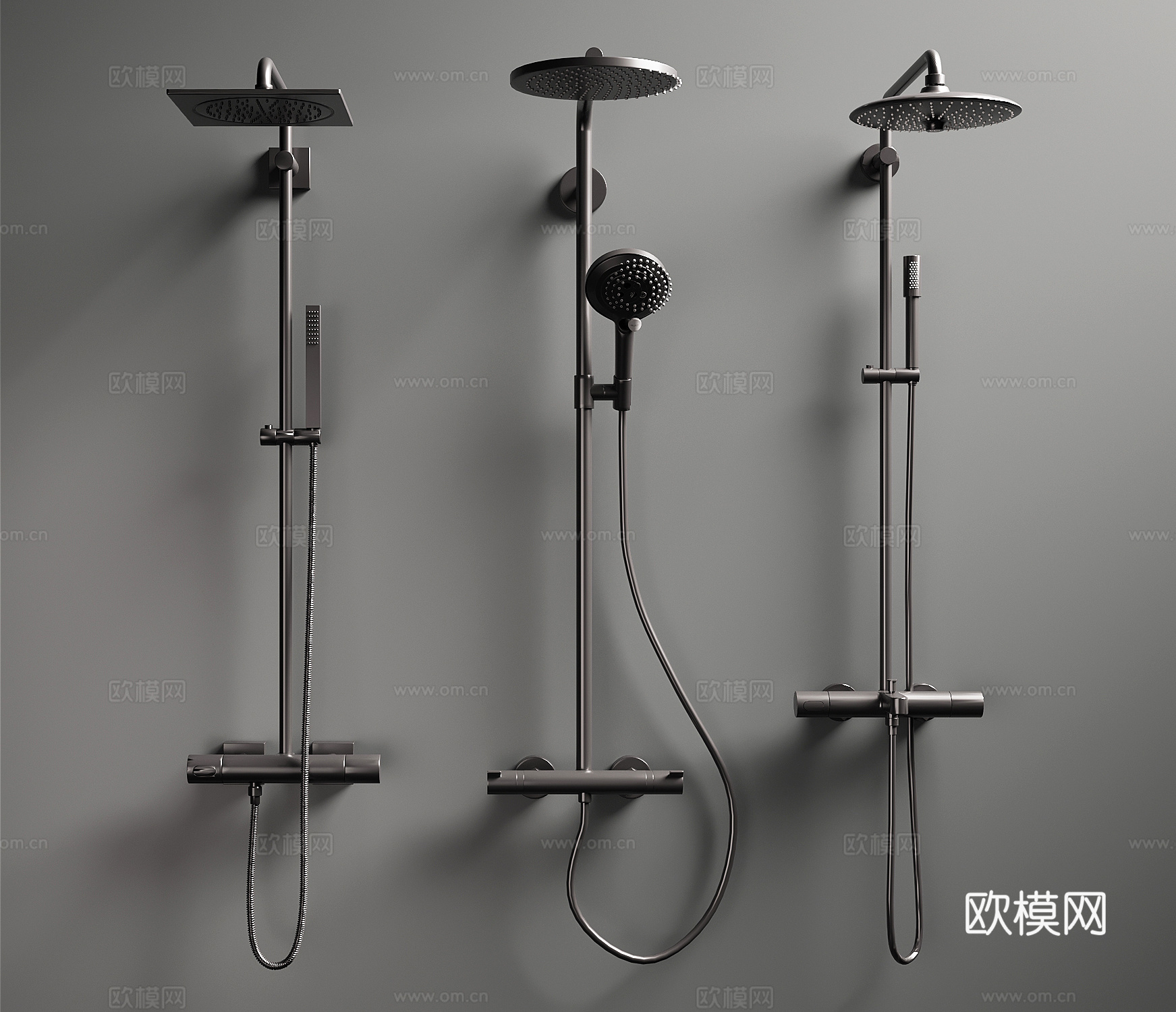 花洒 现代花洒 淋浴3d模型