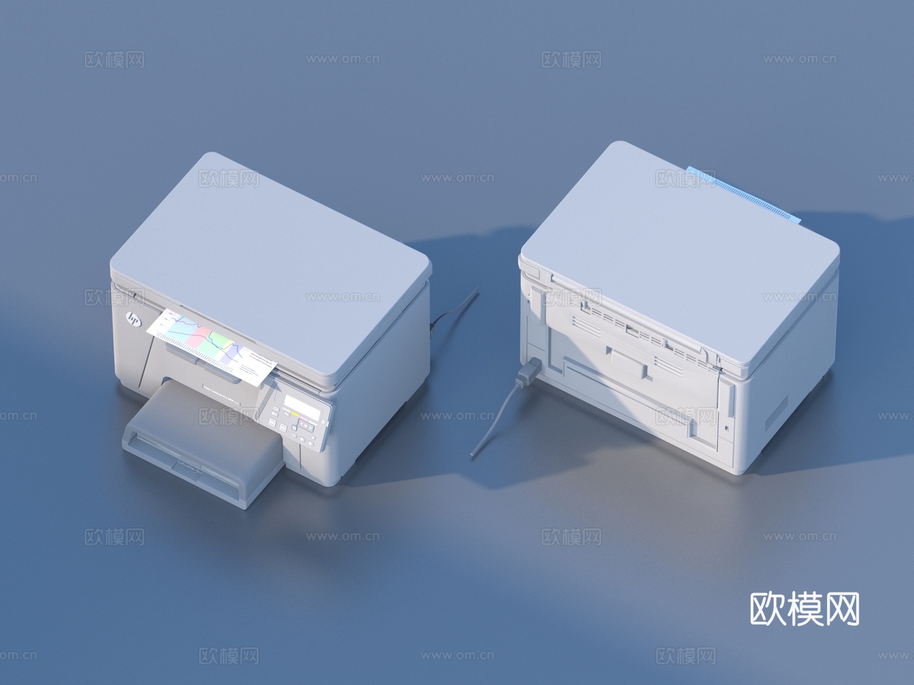 打印机 复印机 扫描机  办公设备3d模型