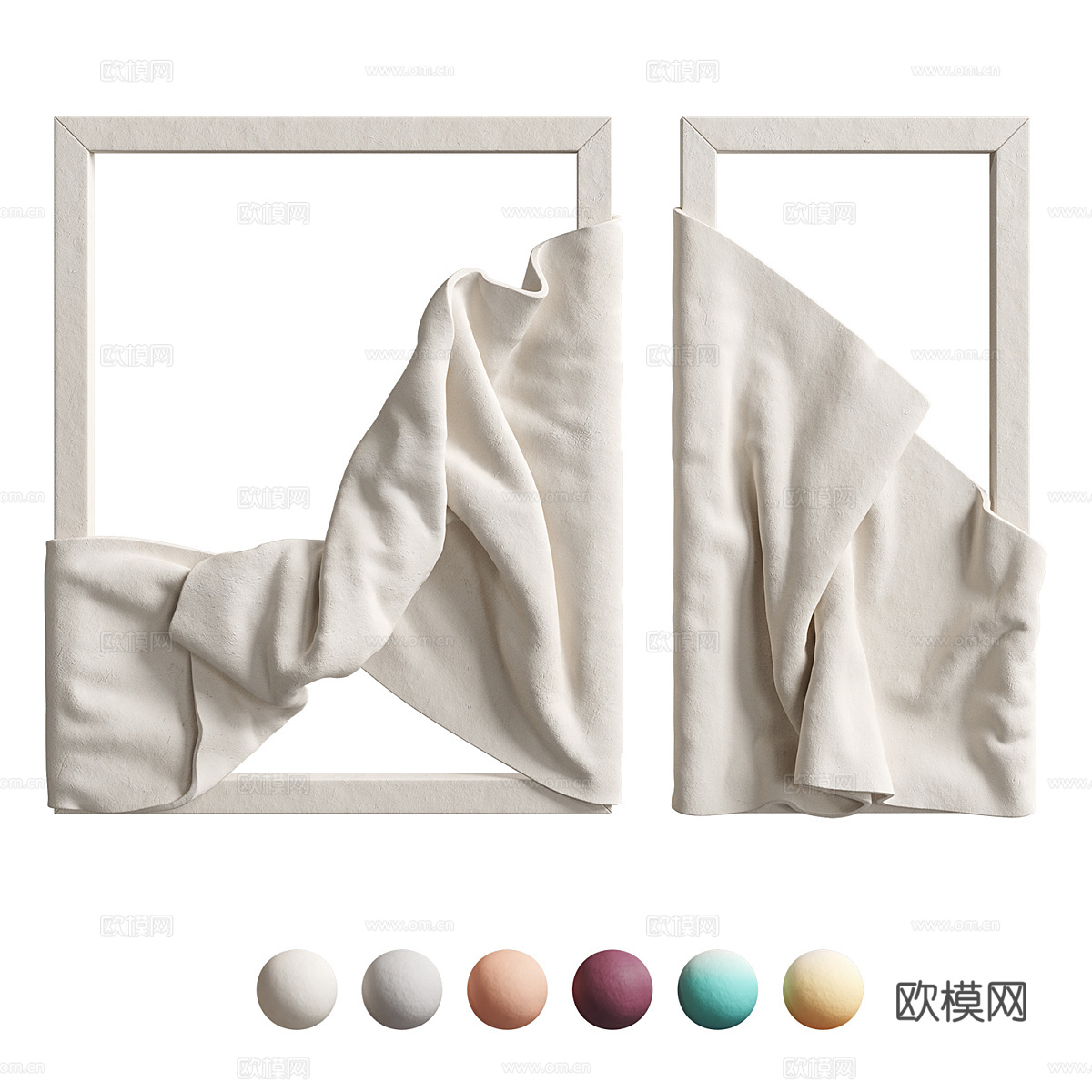 现代意式艺术挂件3d模型