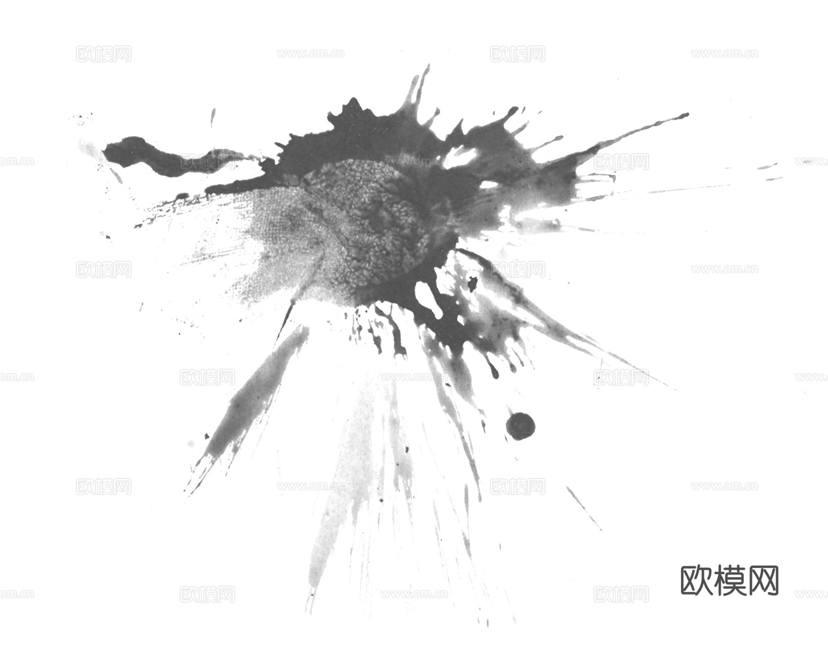 飞溅圆形水迹污垢 黑白凹凸下载