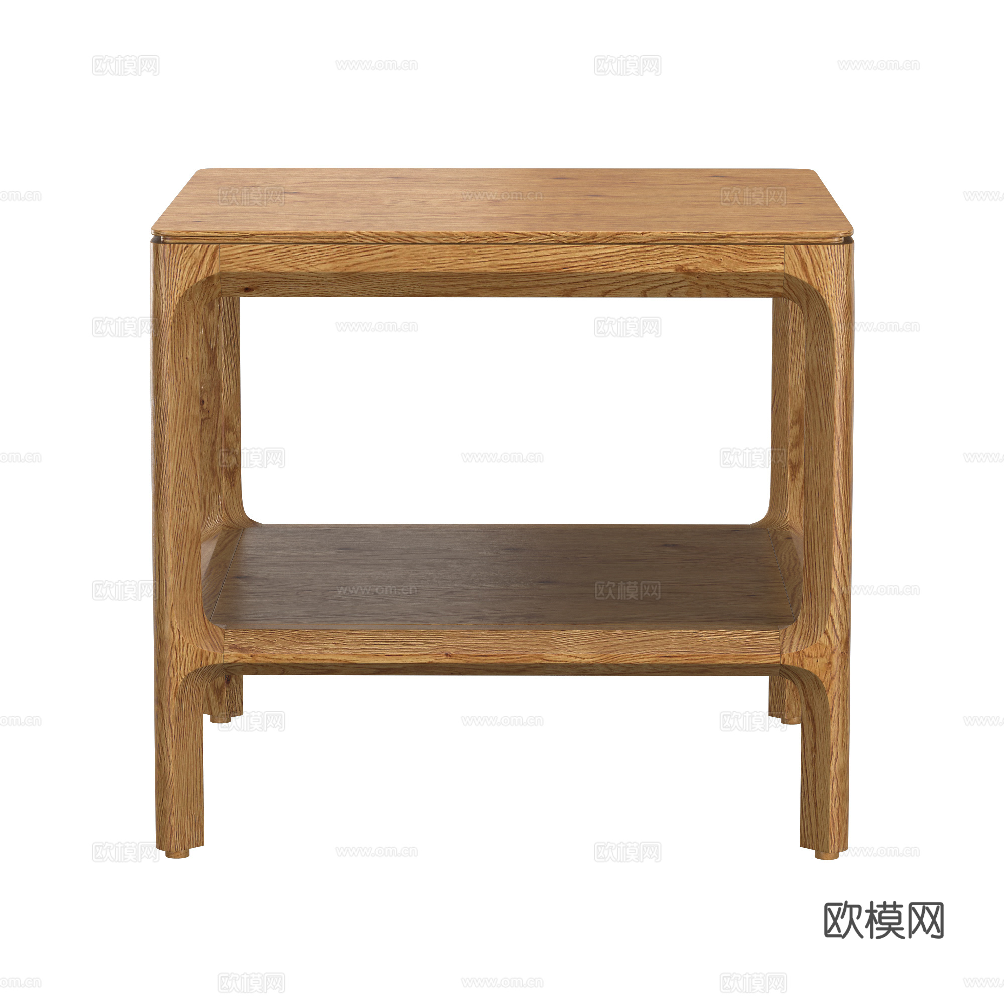 新中式原木茶几3d模型