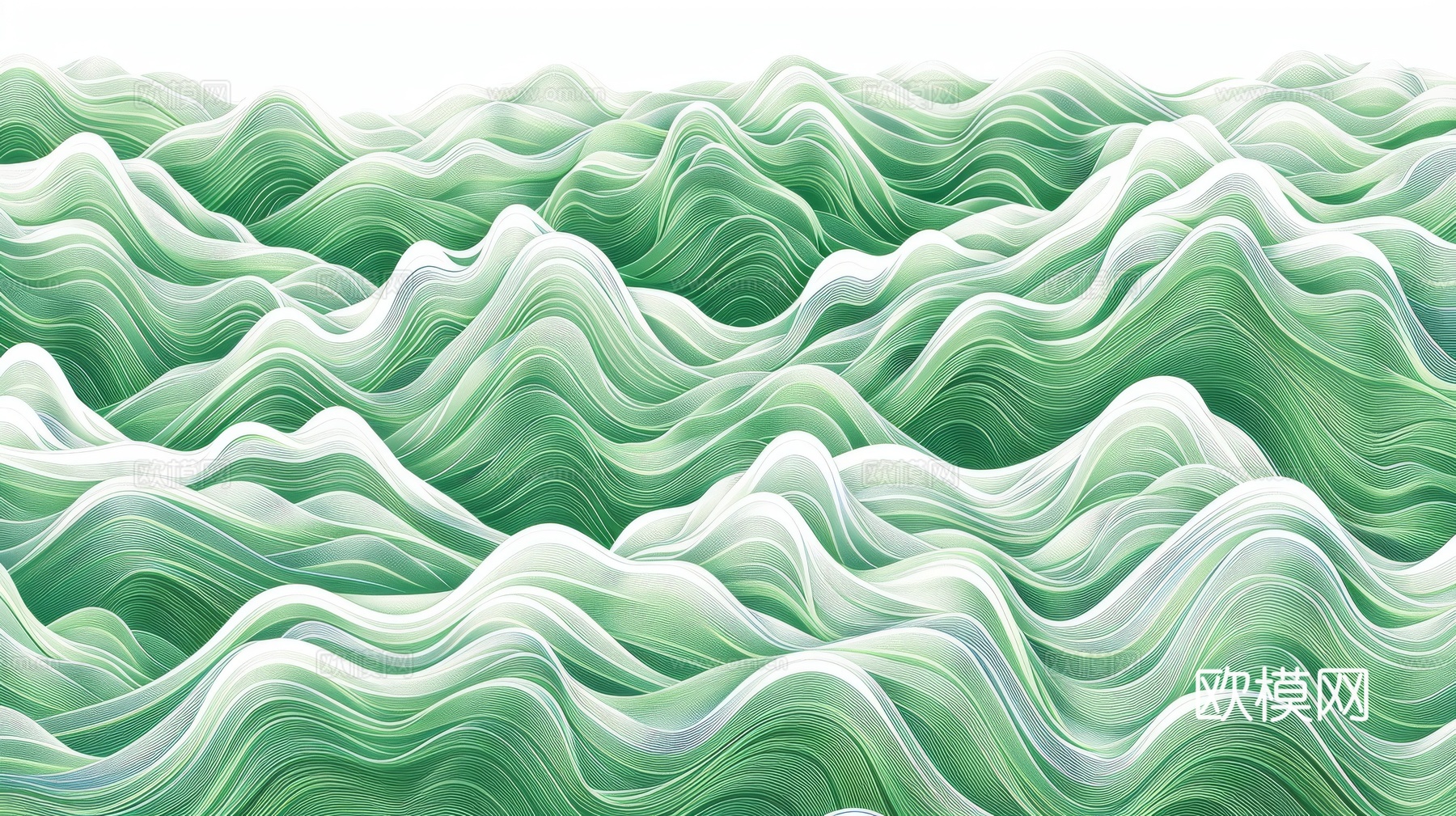 新中式山水国风背景下载（渲染图7）