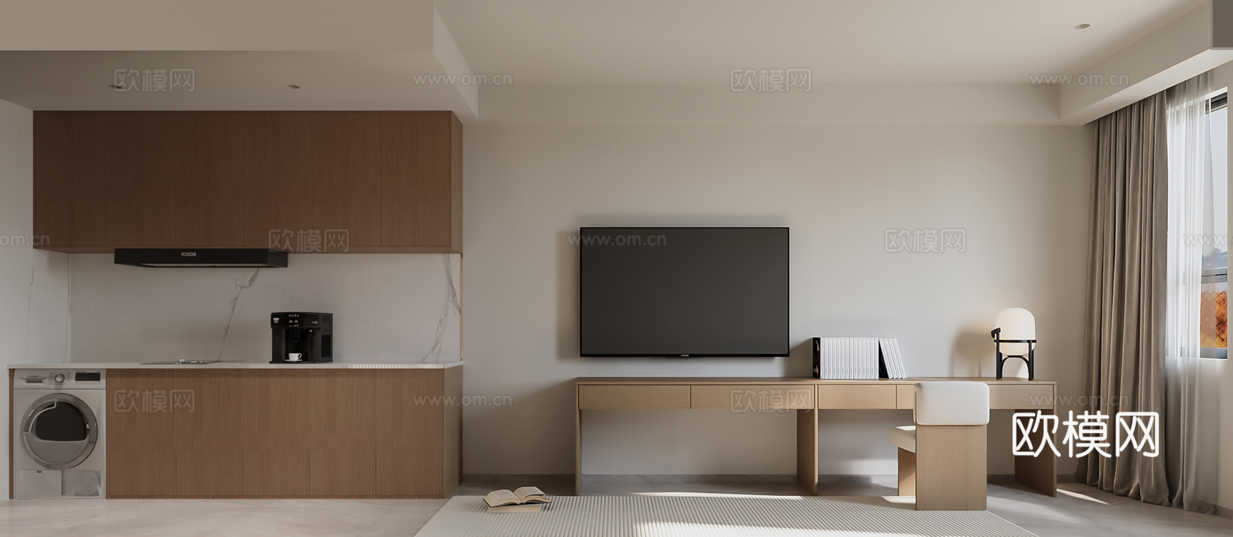现代简洁公寓 简洁住宅 白色公寓3d模型