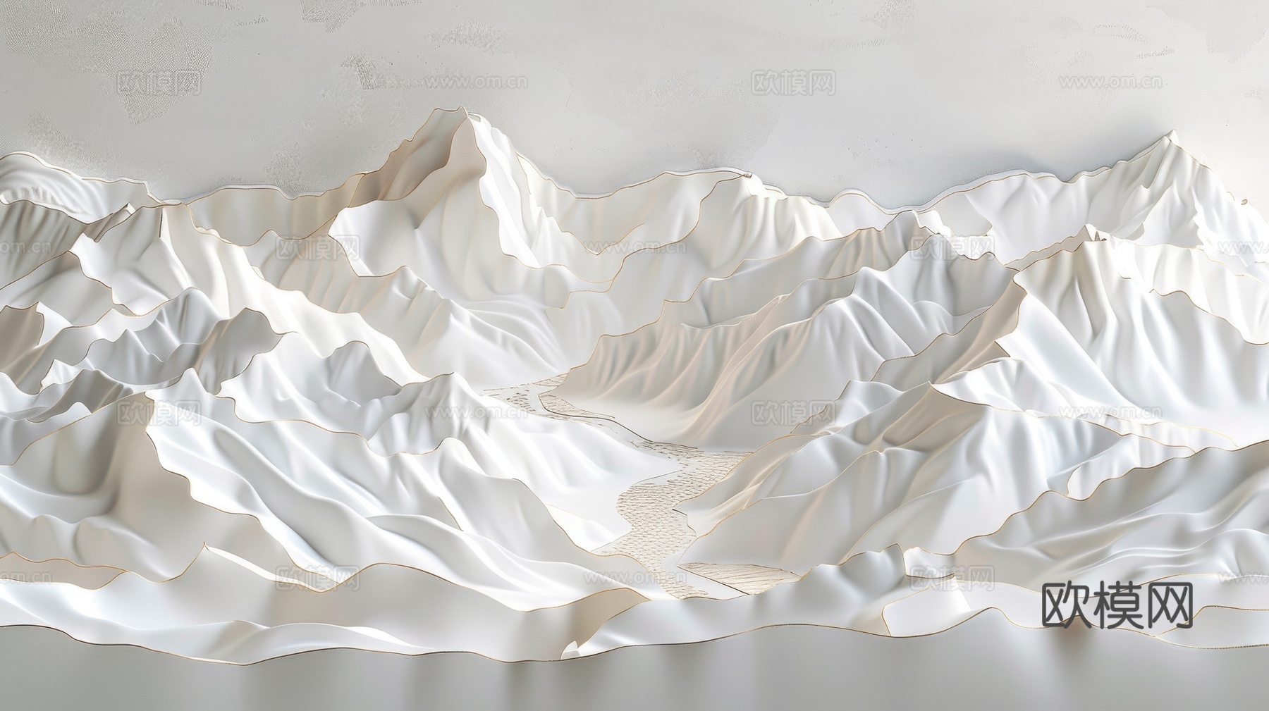 新中式山水国风背景下载（渲染图4）