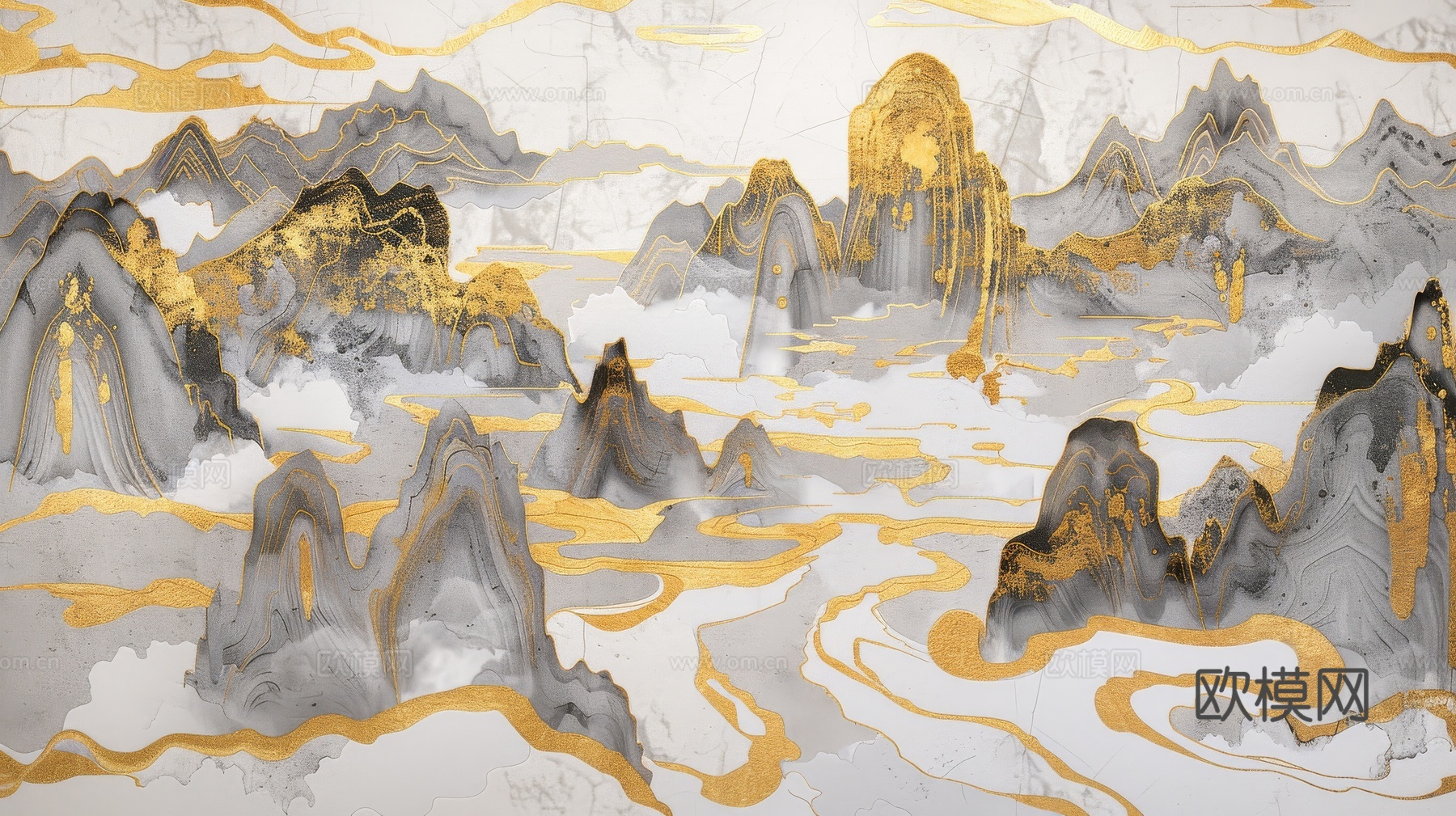 新中式山水国风背景