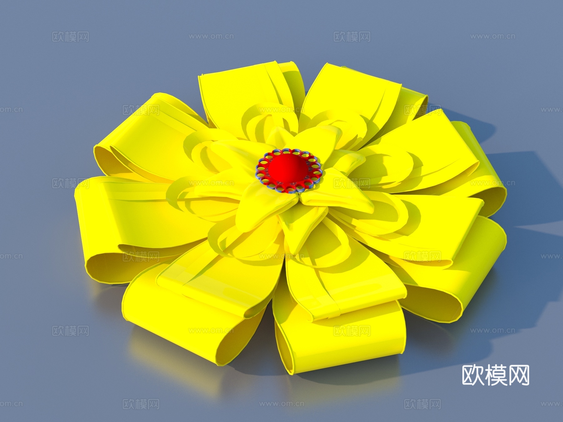 彩带 蝴蝶结 蝴蝶花 花朵造型3d模型