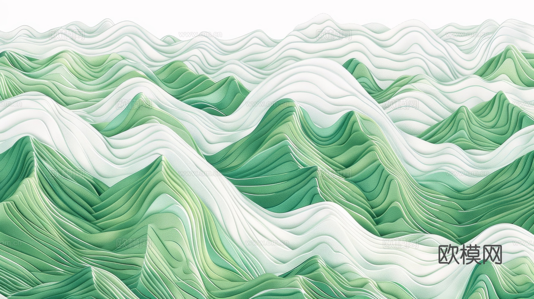 新中式山水国风背景下载（渲染图3）