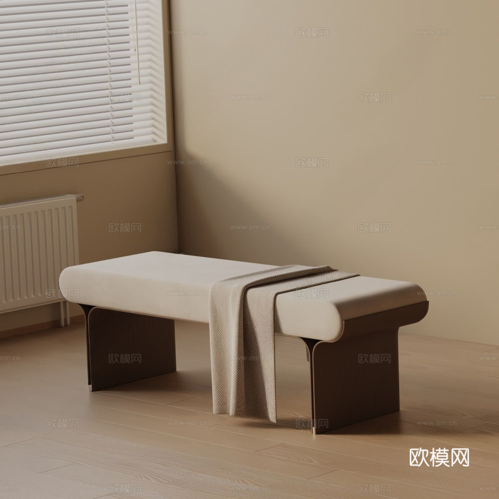 现代换鞋凳su模型