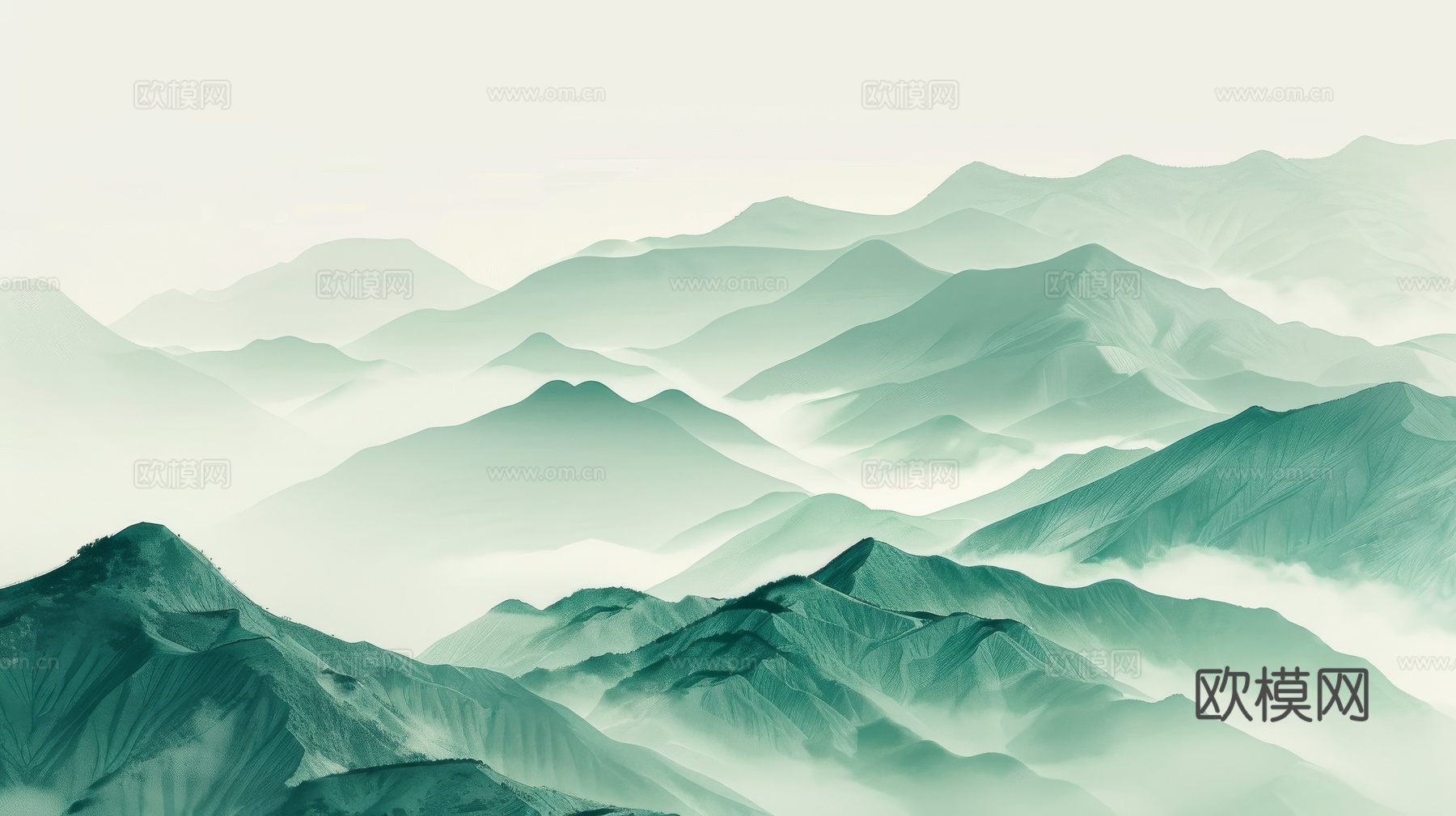 新中式山水国风背景