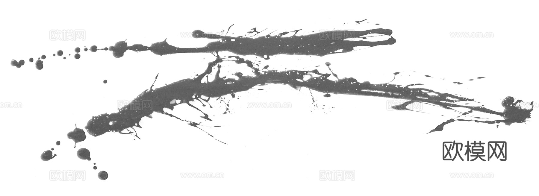 黑白凹凸 飞溅多条水迹污垢